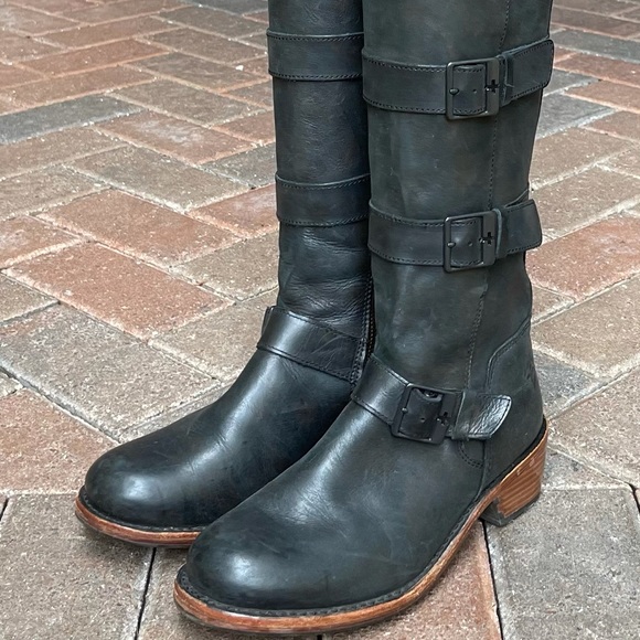Dr. Martens Shoes | Doc Martens Moto Boots | Color: Black | Size: US 7 Euro 39 | Ahallcloset1's Closet